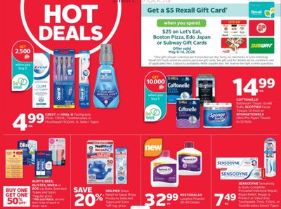 Rexall Canada: Get a $5 Rexall Gift Card When You Purchase a $25 Let’s Eat, Boston Pizza, Edo Japan, or Subway Gift Card