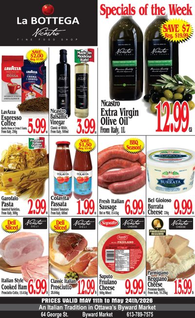 La Bottega Nicastro Fine Foods Flyer May 11 to 24