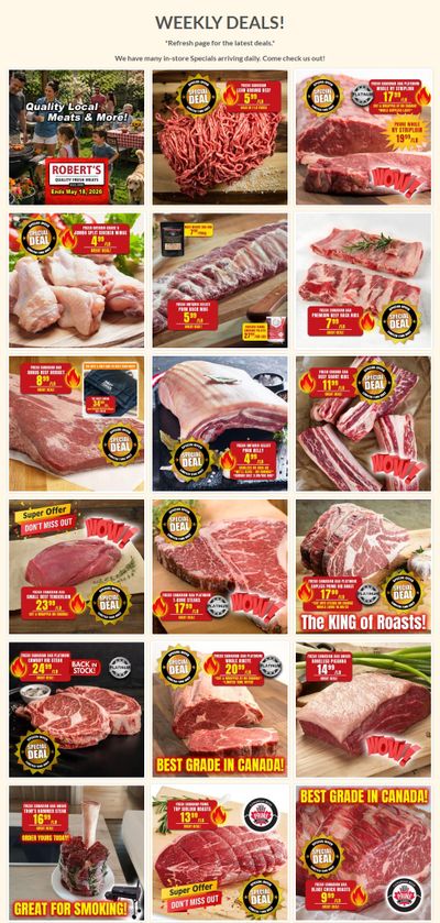 Robert's Quality Fresh Meats Flyer May 11 to 18