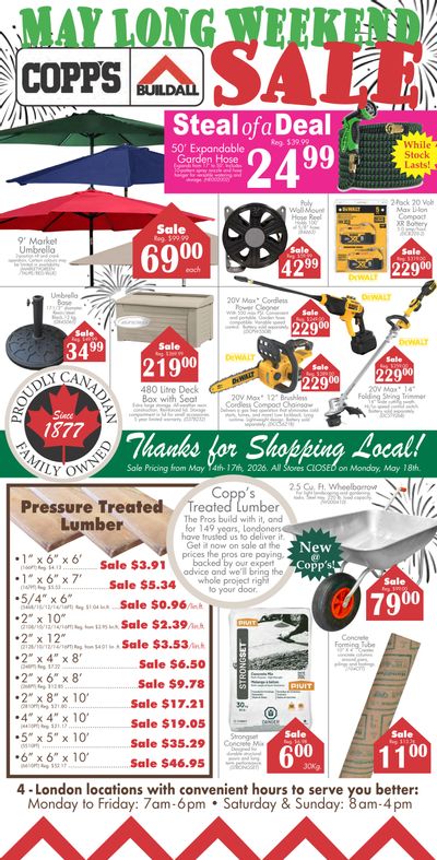 COPP’s Buildall Flyer May 14 to 17