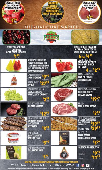 Fred's Farm Fresh Flyer May 13 to 19