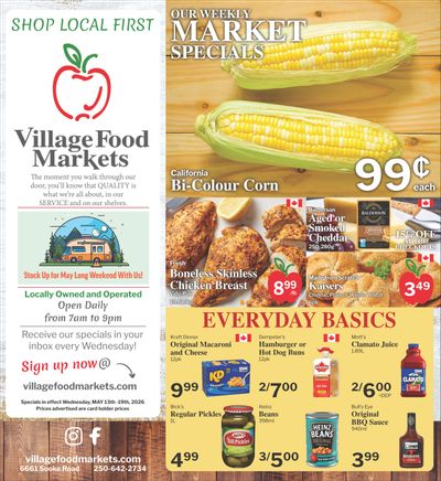 Village Food Markets Flyer May 13 to 19