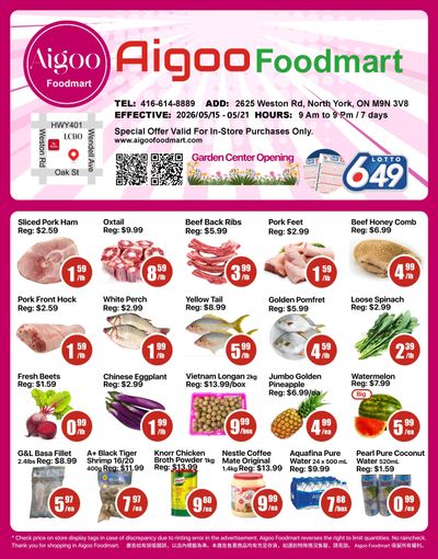 Aigoo Foodmart Flyer May 15 to 21