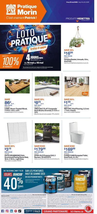 Patrick Morin Flyer May 14 to 20