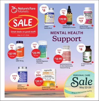 Nature's Fare Markets Flyer May 14 to 27