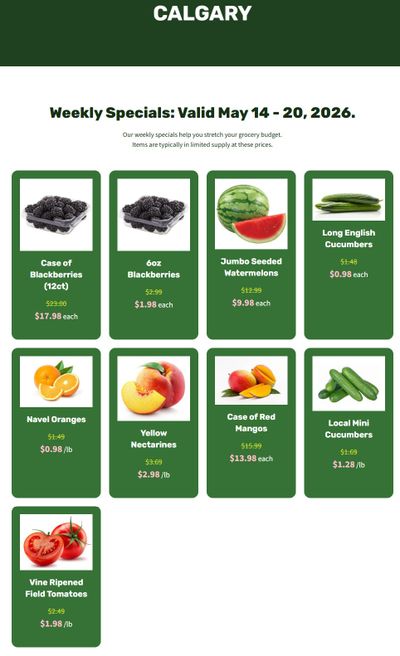 H&W Produce Flyer May 14 to 20