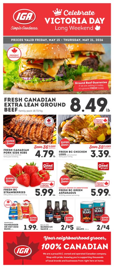 IGA Stores of BC Flyer May 15 to 21