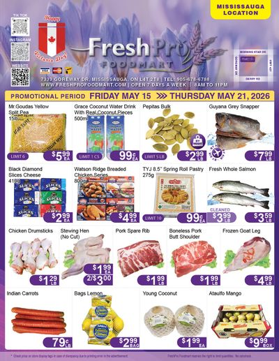 FreshPro Foodmart (Mississauga) Flyer May 15 to 21