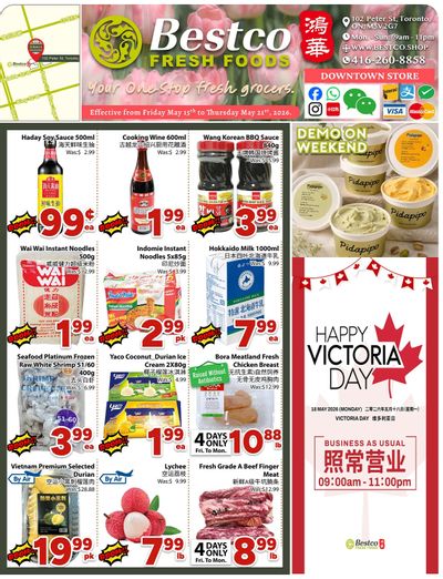 BestCo Food Mart (Downtown Toronto) Flyer May 15 to 21