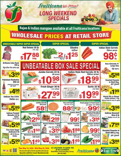 Fruiticana (Greater Vancouver) Flyer May 14 to 20