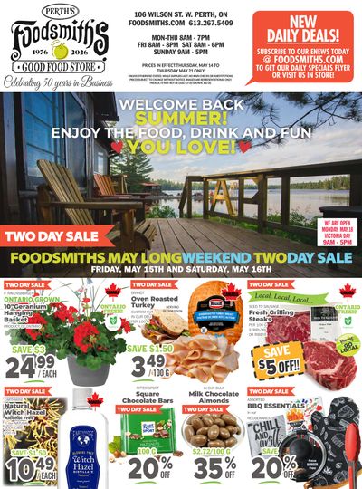 Foodsmiths Flyer May 14 to 21