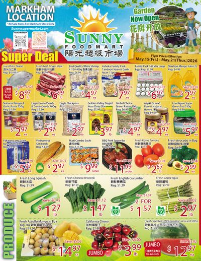 Sunny Foodmart (Markham) Flyer May 15 to 21