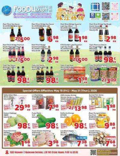 FoodyMart (HWY7) Flyer May 15 to 21