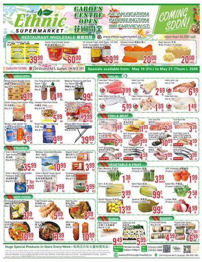 Ethnic Supermarket (Guelph) Flyer May 15 to 21