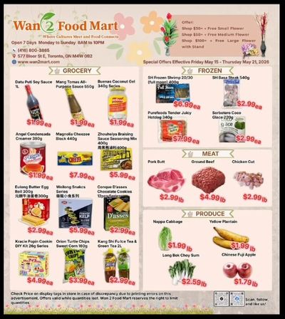 Wan 2 Food Mart Flyer May 15 to 21