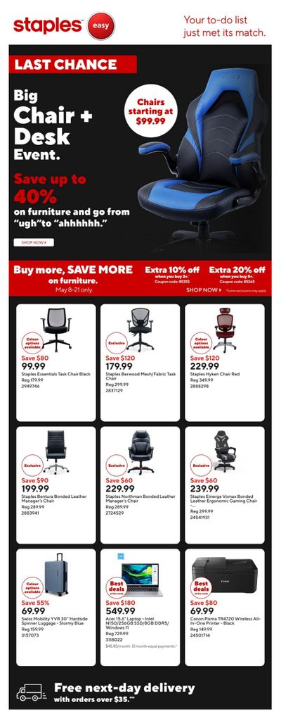 Staples Flyer May 15 to 21