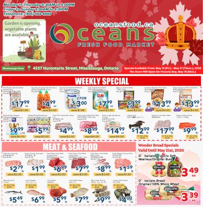 Oceans Fresh Food Market (Mississauga) Flyer May 15 to 21