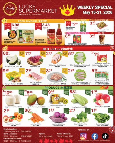 Lucky Supermarket (Edmonton) Flyer May 15 to 21