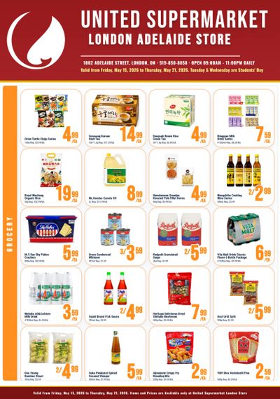 United Supermarket (London) Flyer May 15 to 21