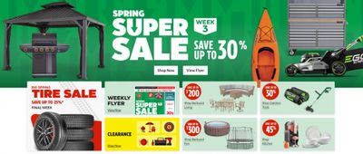Canadian Tire: Spring Super Sale up to 30% off