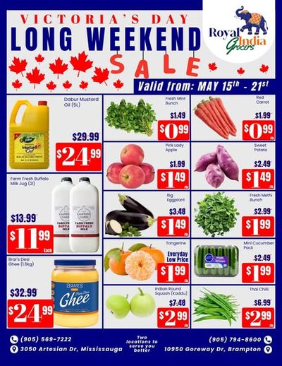 Royal India Grocers Flyer May 15 to 21