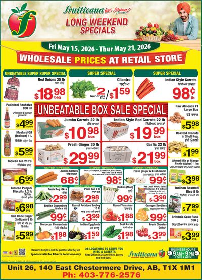 Fruiticana (Chestermere) Flyer May 15 to 21