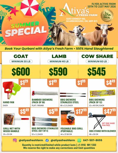 Atiya's Fresh Farm Flyer May 15 to 21
