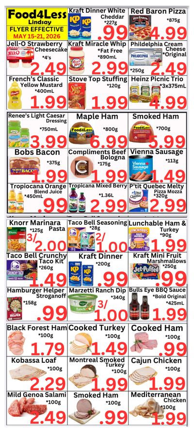 Food 4 Less (Lindsay) Flyer May 15 to 21