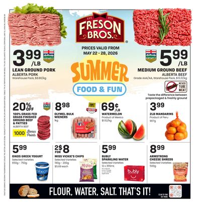 Freson Bros. Flyer May 22 to 28