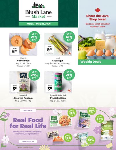 Blush Lane Organic Market Flyer May 17 to 23