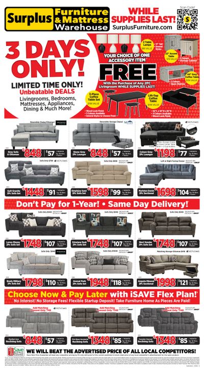 Surplus Furniture & Mattress Warehouse (Saskatoon) Flyer May 18 to 24
