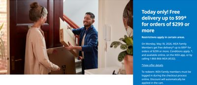 IKEA Canada FREE Delivery Today Only! + FREE $25 Coupon With Click & Collect + More