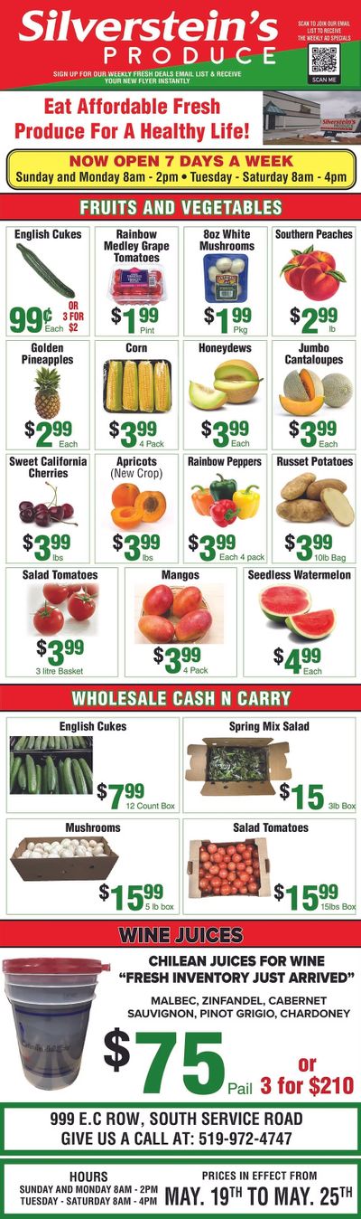Silverstein's Produce Flyer May 19 to 25