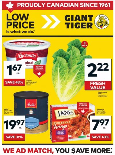 Giant Tiger Canada Flyer Deals May 20th – 26th: 3 Pack Romaine Hearts $2.22 + More