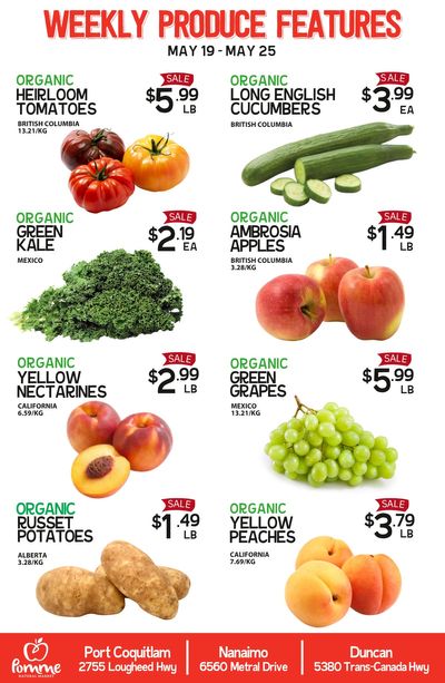 Pomme Natural Market Weekly Produce Flyer May 19 to 25