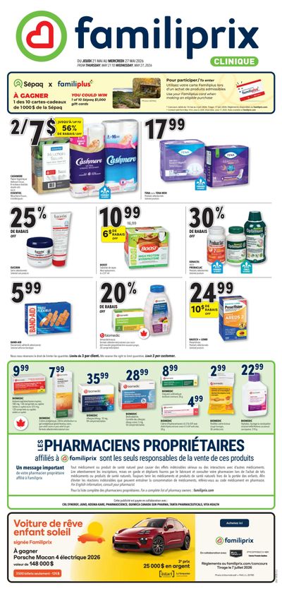 Familiprix Clinique Flyer May 21 to 27