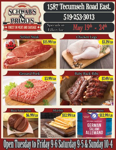 Schwab's & Primo's Flyer May 19 to 24