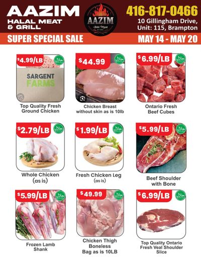 Aazim Halal Meat & Grill Flyer May 14 to 20