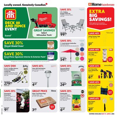 Home Hardware (Atlantic) Flyer May 21 to June 3