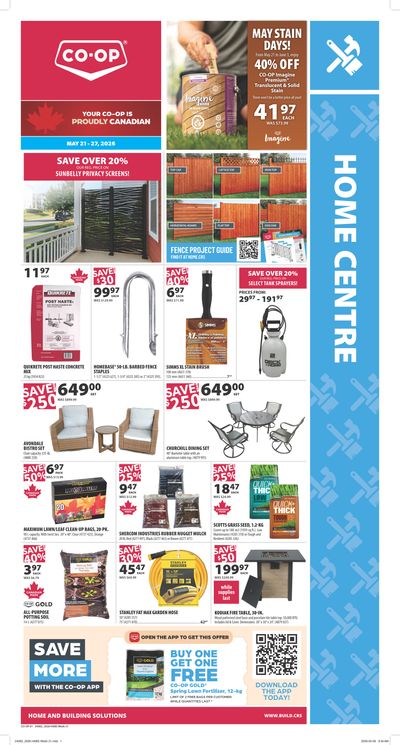 Co-op (West) Home Centre Flyer May 21 to 27