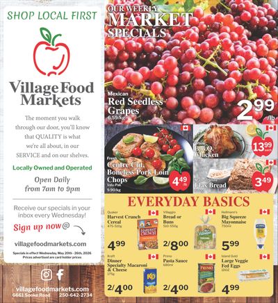 Village Food Markets Flyer May 20 to 26