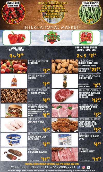 Fred's Farm Fresh Flyer May 20 to 26