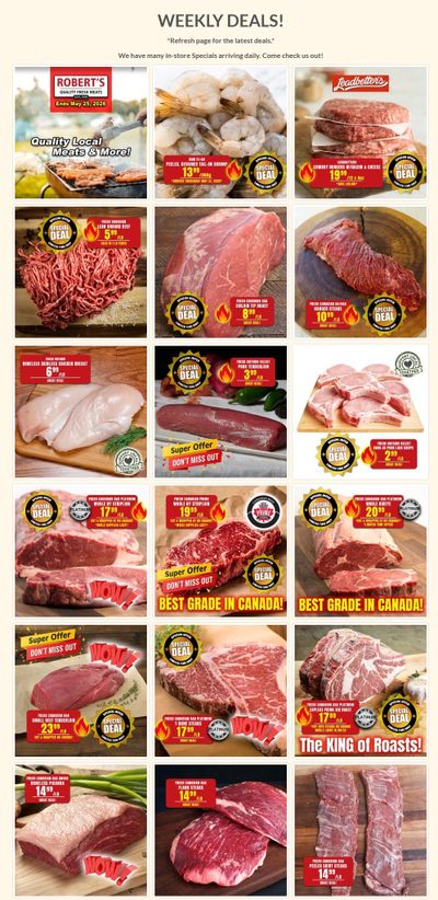Robert's Quality Fresh Meats Flyer May 18 to 25