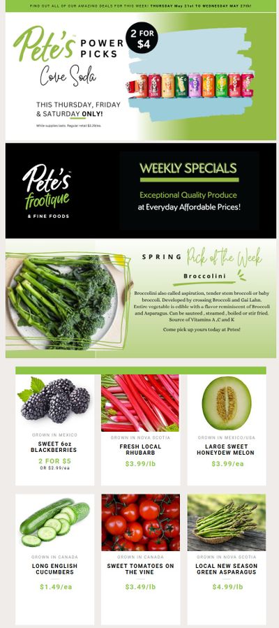 Pete's Fine Foods Flyer May 21 to 27