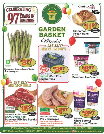 The Garden Basket Flyer May 21 to 27
