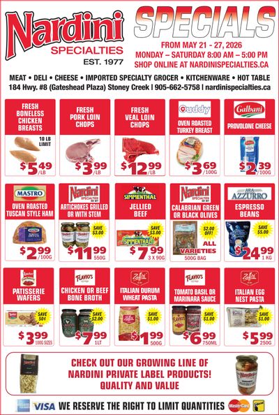 Nardini Specialties Flyer May 21 to 27