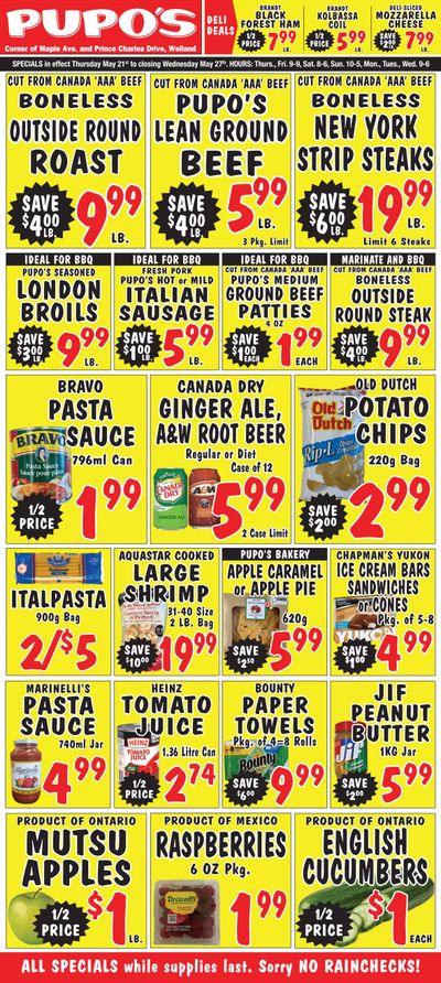 Pupo's Food Market Flyer May 21 to 27
