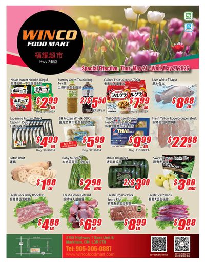 WinCo Food Mart (HWY 7) Flyer May 21 to 27