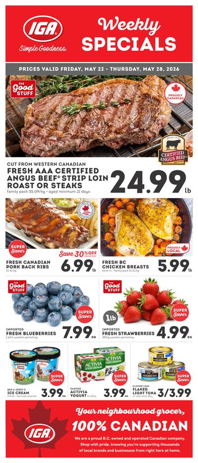 IGA Stores of BC Flyer May 22 to 28