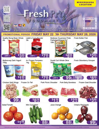 FreshPro Foodmart (Mississauga) Flyer May 22 to 28